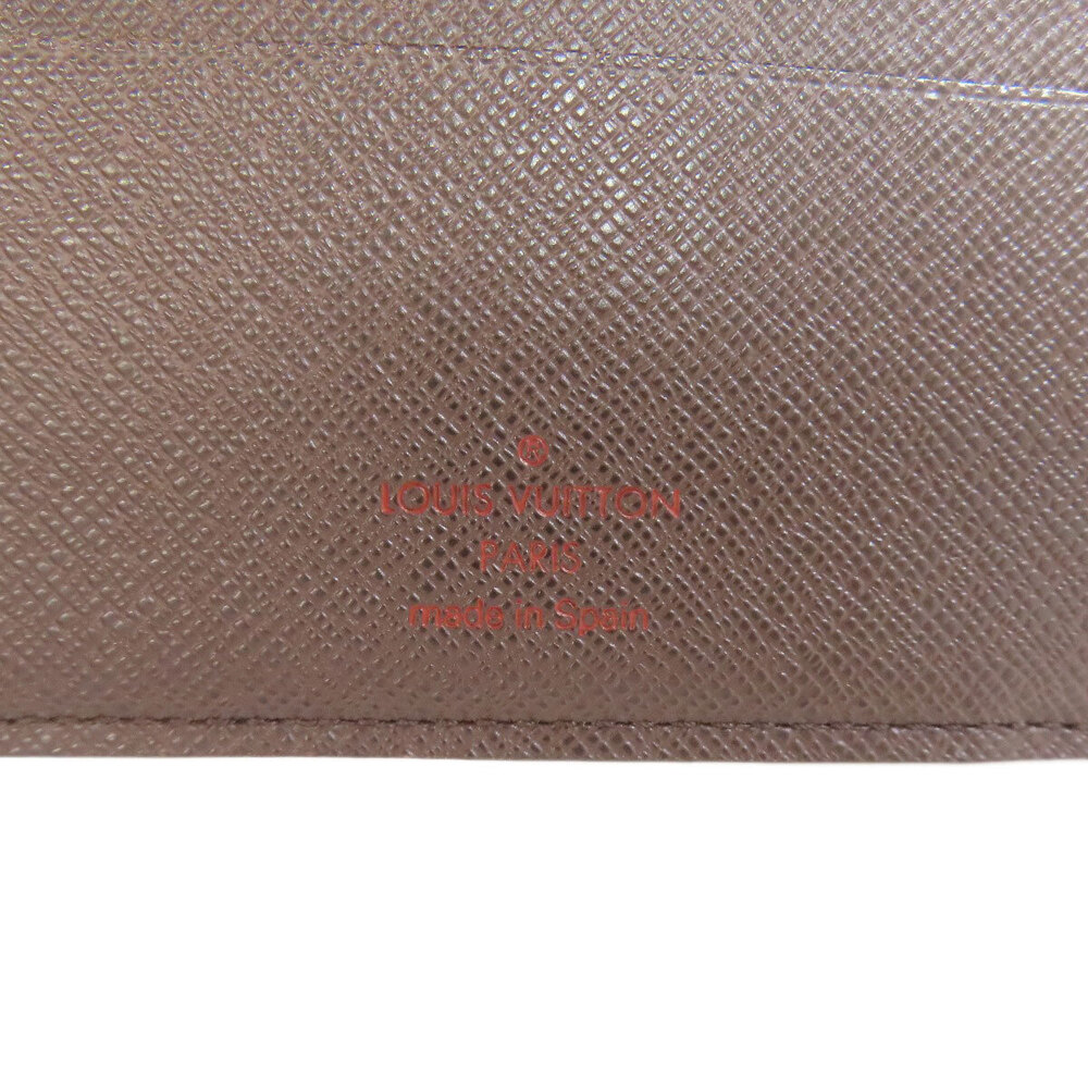 Louis Vuitton Portefeuille Marco Bifold Wallet Coin Damier Canvas White Brown